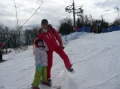 Na nartach z Babcią Grażyną, Marzec 2011 