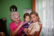 Nina with her Grandmother and Great-grandmother, summer 2008