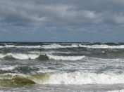 The stormy Baltic Sea in winter 2009