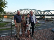 With Leo Wencel, President of Nestle Polska, and his wife during a walk around the Old Town in Toruń